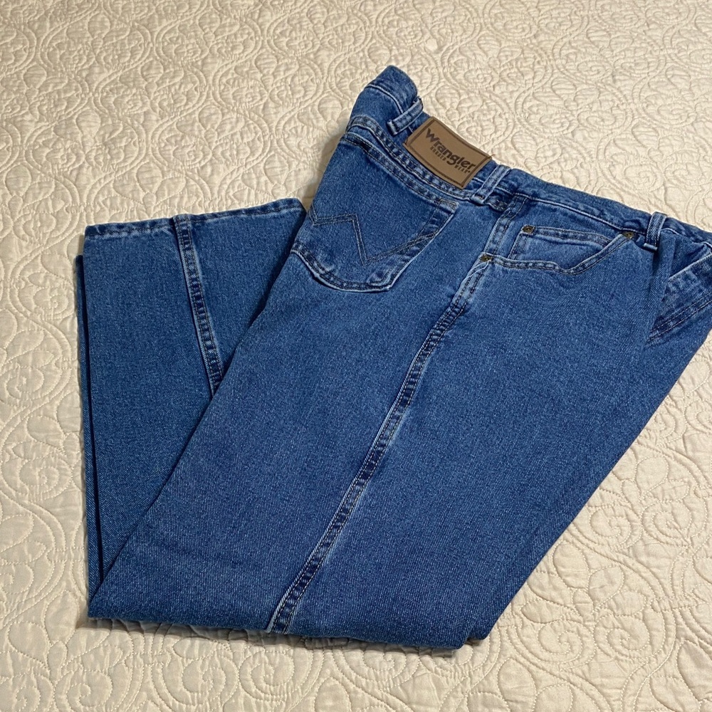 Wrangler Men's Classic Straight Blue Jeans 35x30
